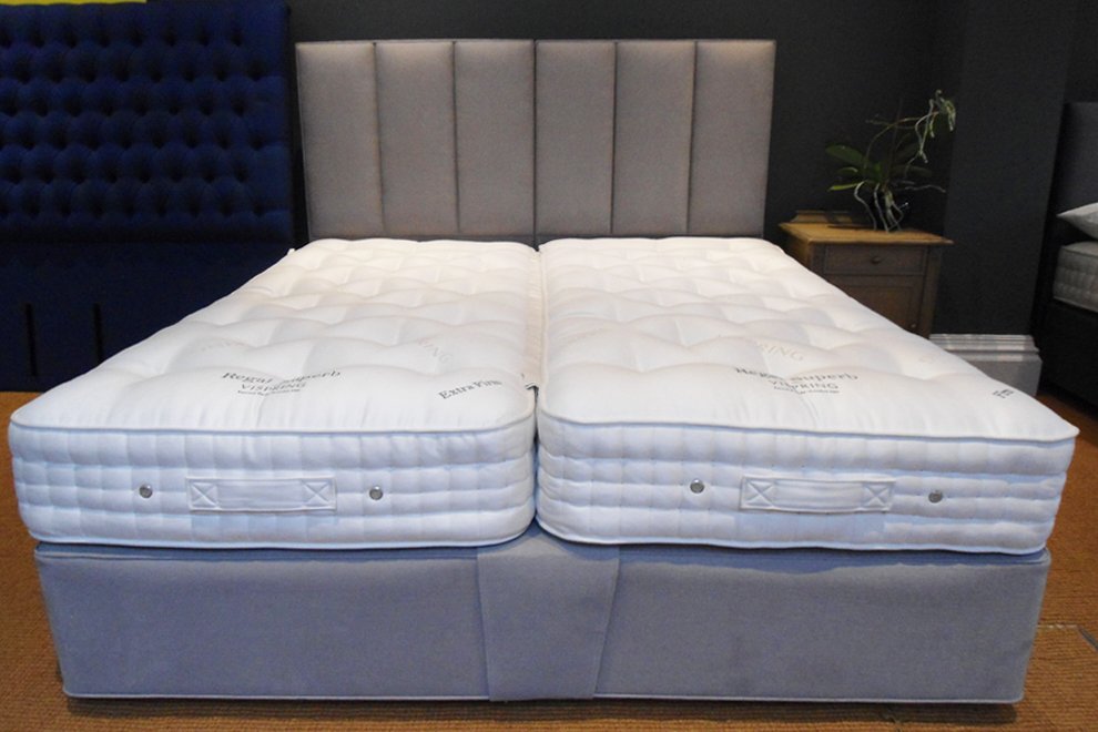 6' Super King Vispring Regal Superb Mattress Firm/Extra Firm with Divan and Headboard EX