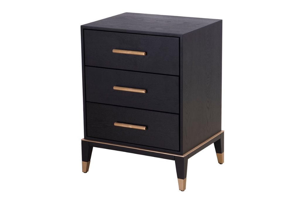 And So To Bed Isaac 3 Drawer Side Table
