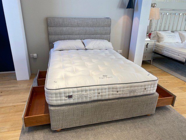Vispring Vispring Regal Superb  Kingsize Drawer Divan Set & Triton Headboard  - Ex Display