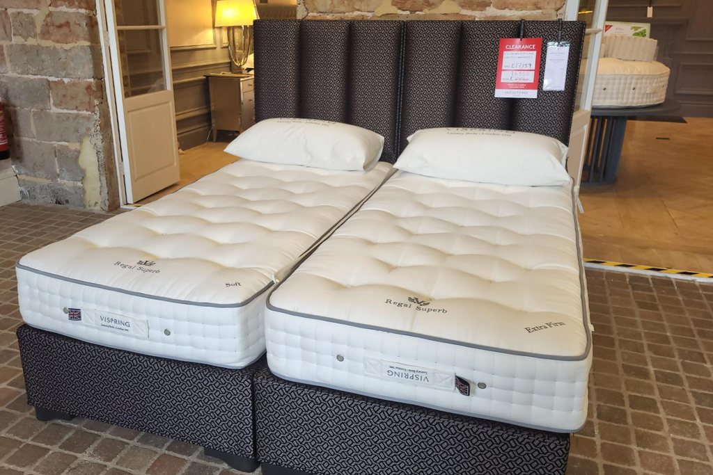 Vispring Vispring Regal Superb Superking size Z&L Divan Set & Ceto Headboards  - Ex Display