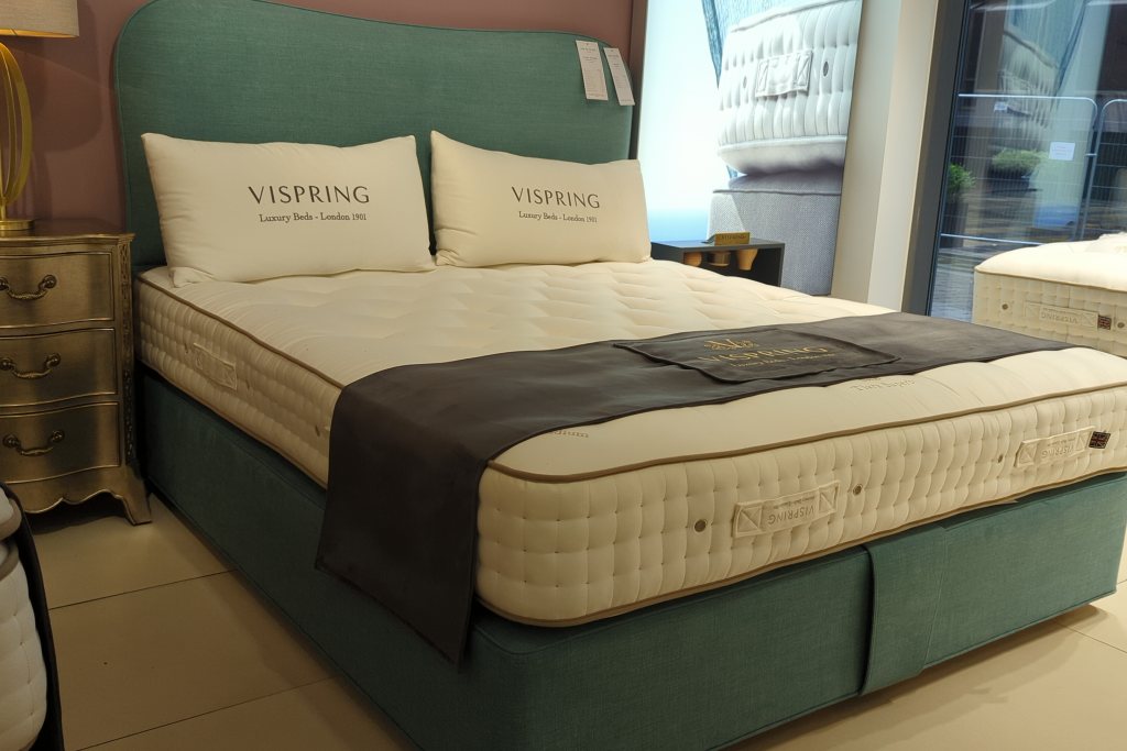 Vispring Vispring Tiara Superb Superking Divan set with Lennox Headboard - Ex Display