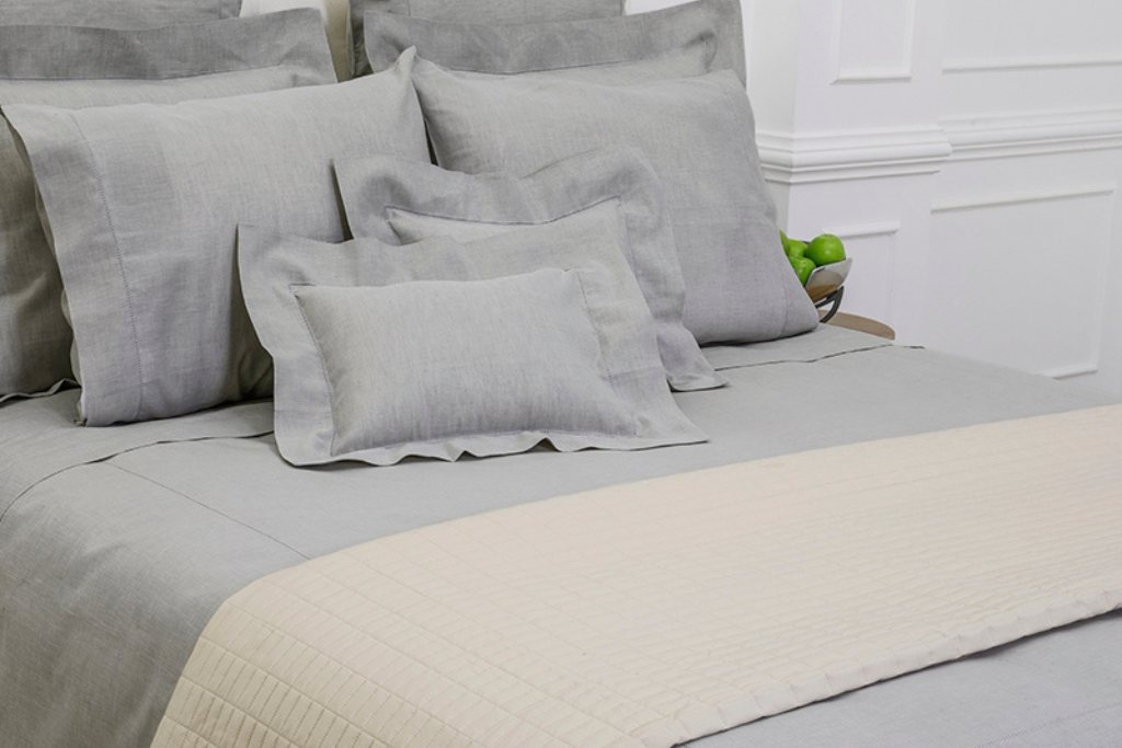 Reed Family Linen Hemstitch Duvet Cover