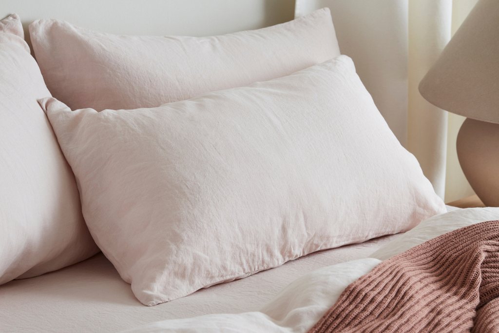 Bedfolk Linen Pillowcase Pair Standard 50 X 75cm Rose