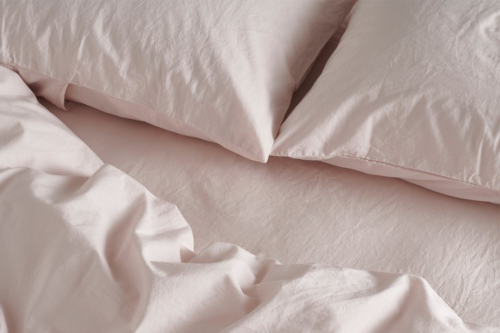 Bedfolk Relaxed Cotton Pillowcase Pair Large 50cm X 90cm Rose