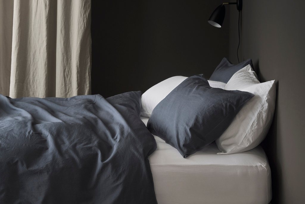 Bedfolk Relaxed Cotton Duvet Cover Single 135 X 200cm 3ft Ink