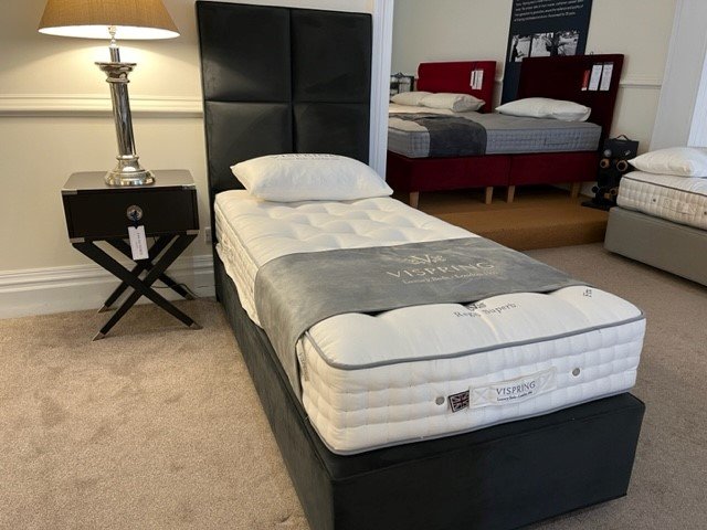 Vispring Vispring Regal Superb - Long single 3' (90 x 200cm) firm - Mattress & Divan Set & Atlas Headboard