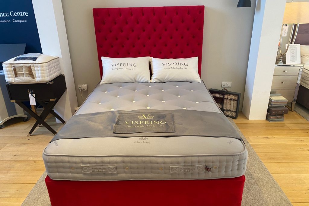 Vispring Kingsize Shetland Mattress with Divan & Aldo H/B - EX DISPLAY