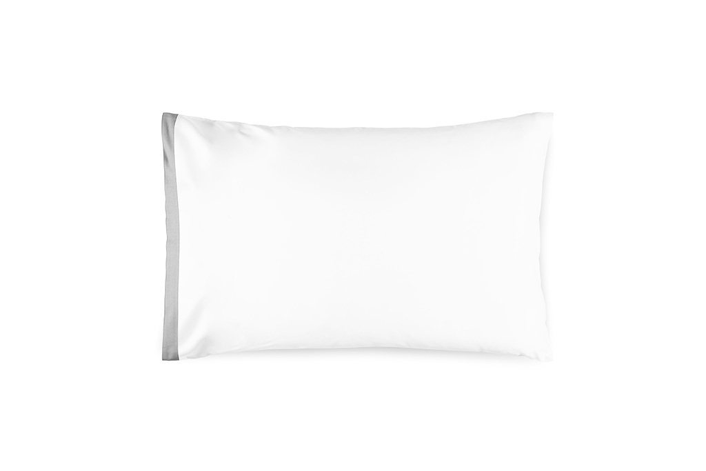 Amalia Prado Housewife Pillowcase King 50 X 90cm White Cool Grey