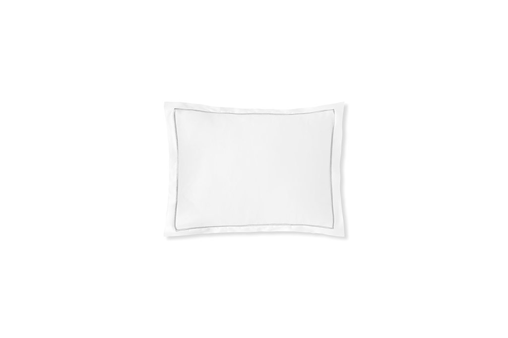 Amalia Dalia Boudoir Pillowcase - White Silver