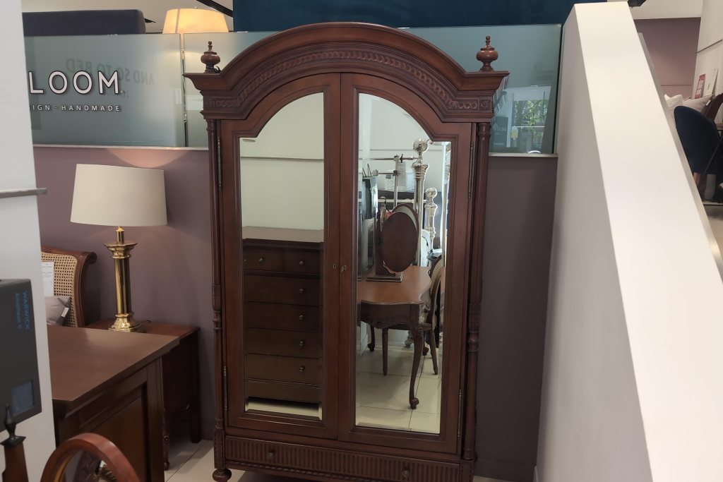And So To Bed Eclectic 2 Door Mirrored Wardrobe - Ex Display.