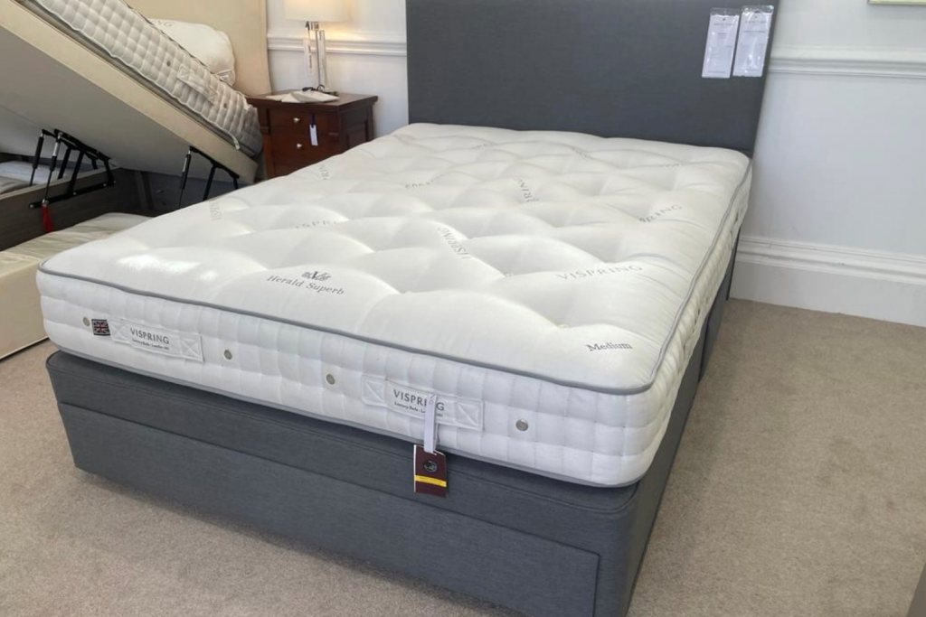 Vispring Vispring Herald Superb King size Drawer Divan set with Muses Headboard  - EX DISPLAY