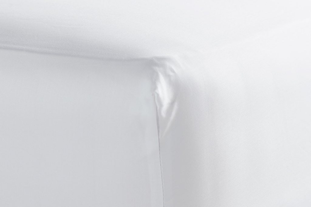 Bedfolk Luxe Cotton Fitted Sheet King 150 X 200cm 5ft Snow