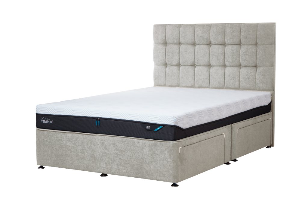 TEMPUR® Buckingham Divan Bed - Silver