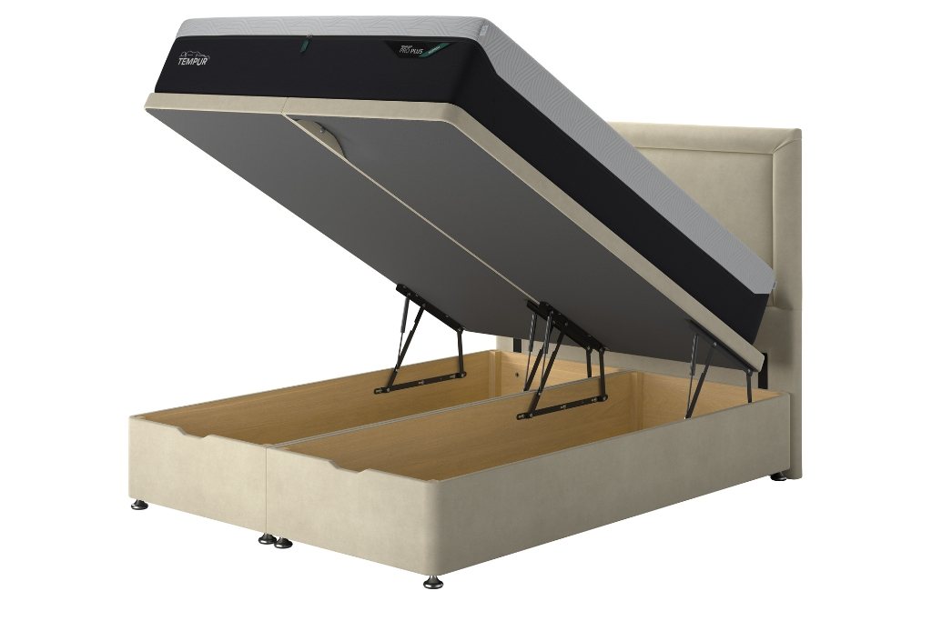 TEMPUR® Buckingham Ottoman Bed - Venice Cream
