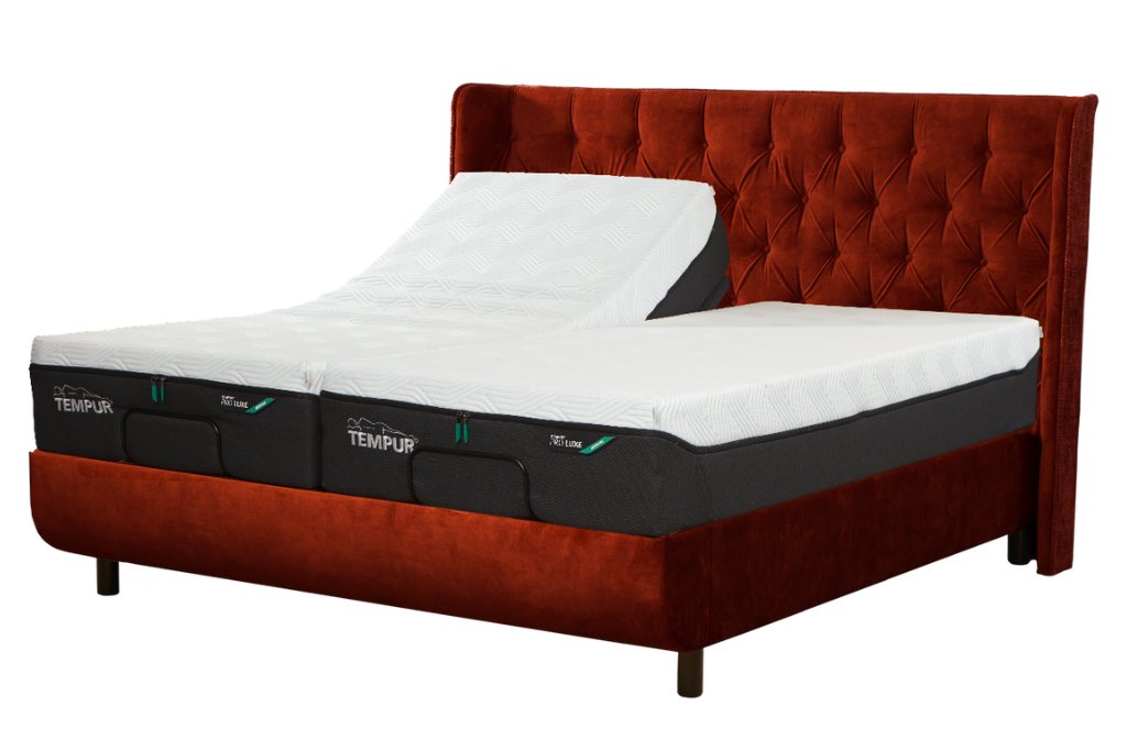 TEMPUR® Arc™ Ergo™ Smart Base with Luxury Headboard - Copper Red