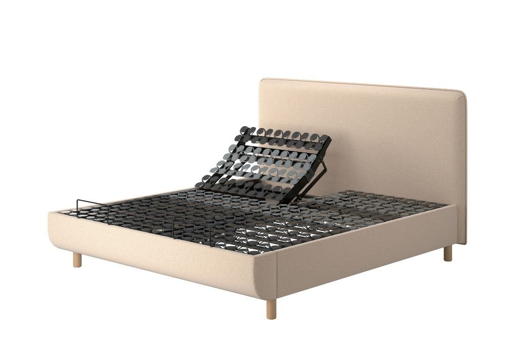 TEMPUR® Arc™ Adjustable Bed with Form Headboard - Sand