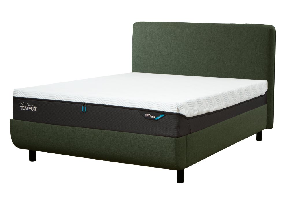 TEMPUR® Arc™ Static Disc Bed with Form Headboard Dark Green