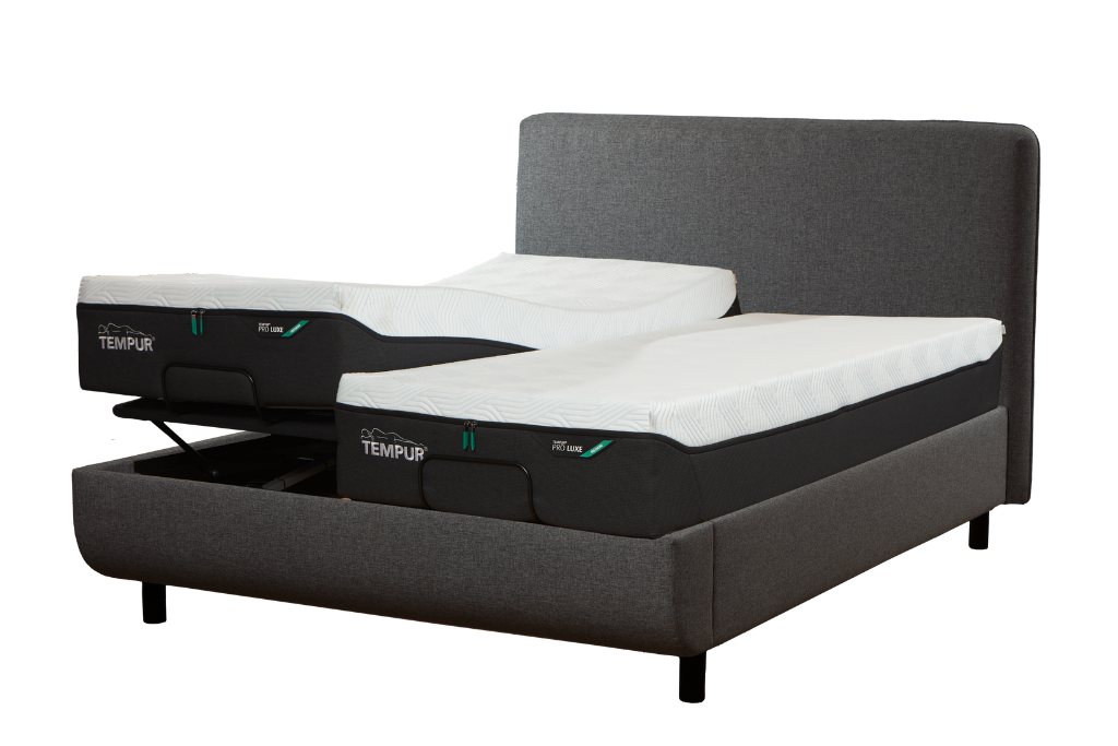 TEMPUR® Arc™ Ergo™ Smart Base with Form Headboard Dark Grey