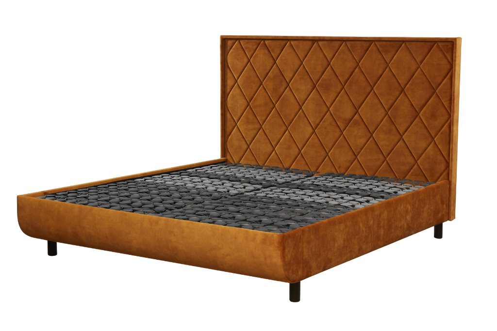 TEMPUR® Arc™ Static Disc Bed with Quilted Headboard Gold