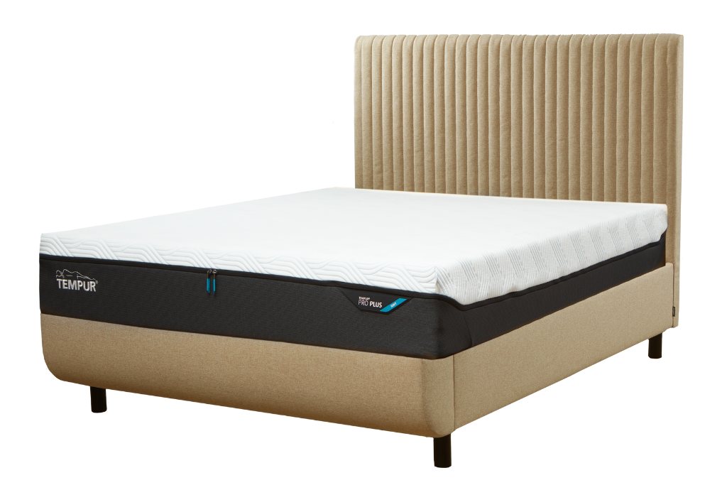 TEMPUR® Arc™ Static Disc Bed with Vertical Headboard Sand