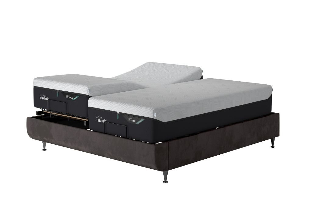 TEMPUR® Arc™ Horizon Adjustable Bed - Dark Grey Velvet