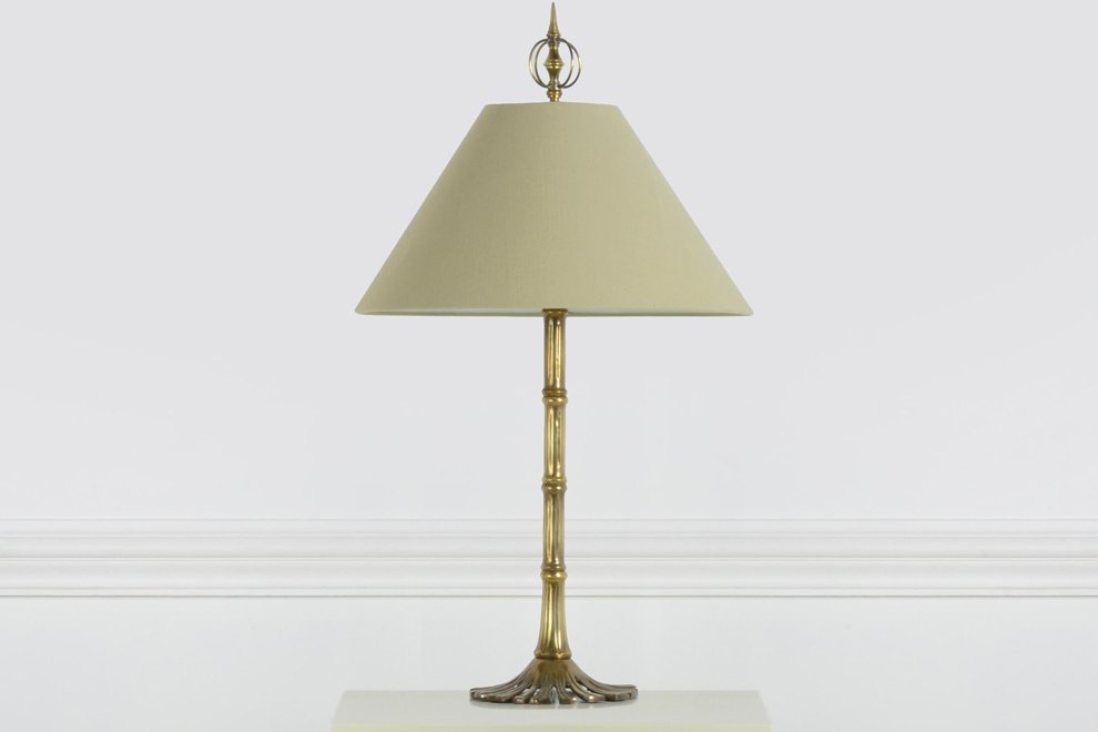 Bamboo Table Lamp Antique Brass