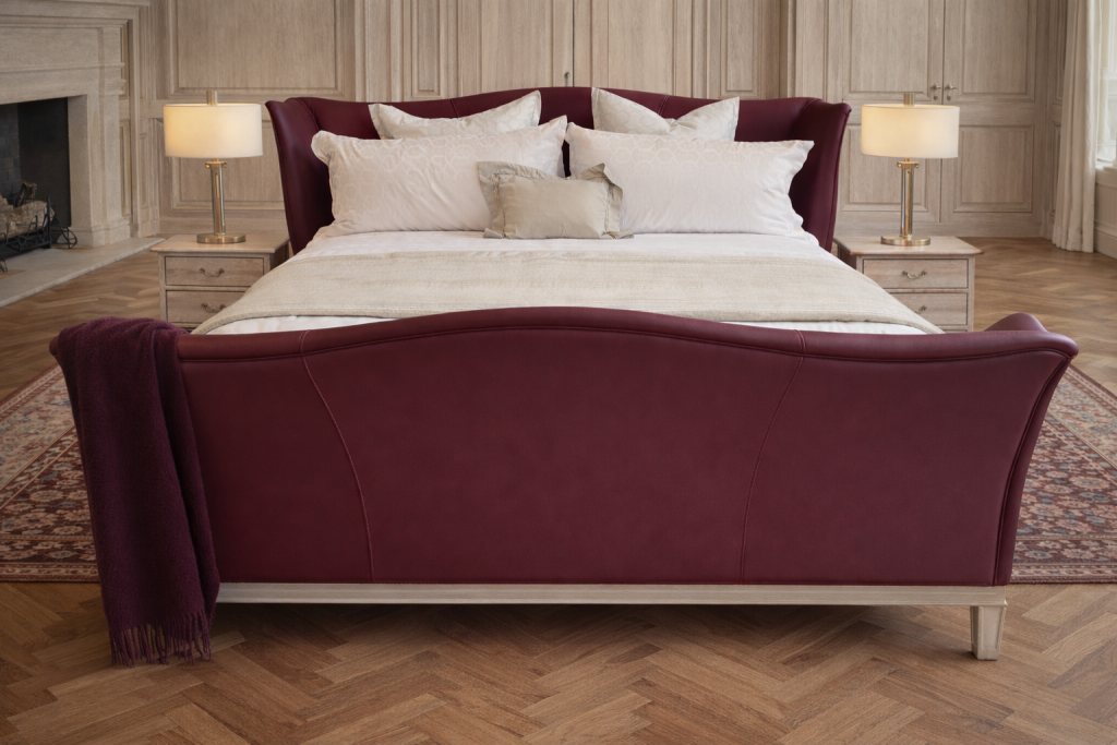 Churchill Leather Bedstead - Superking Size - Ex Display. Churchill Leather Bedstead - Superking Size - Ex Display.