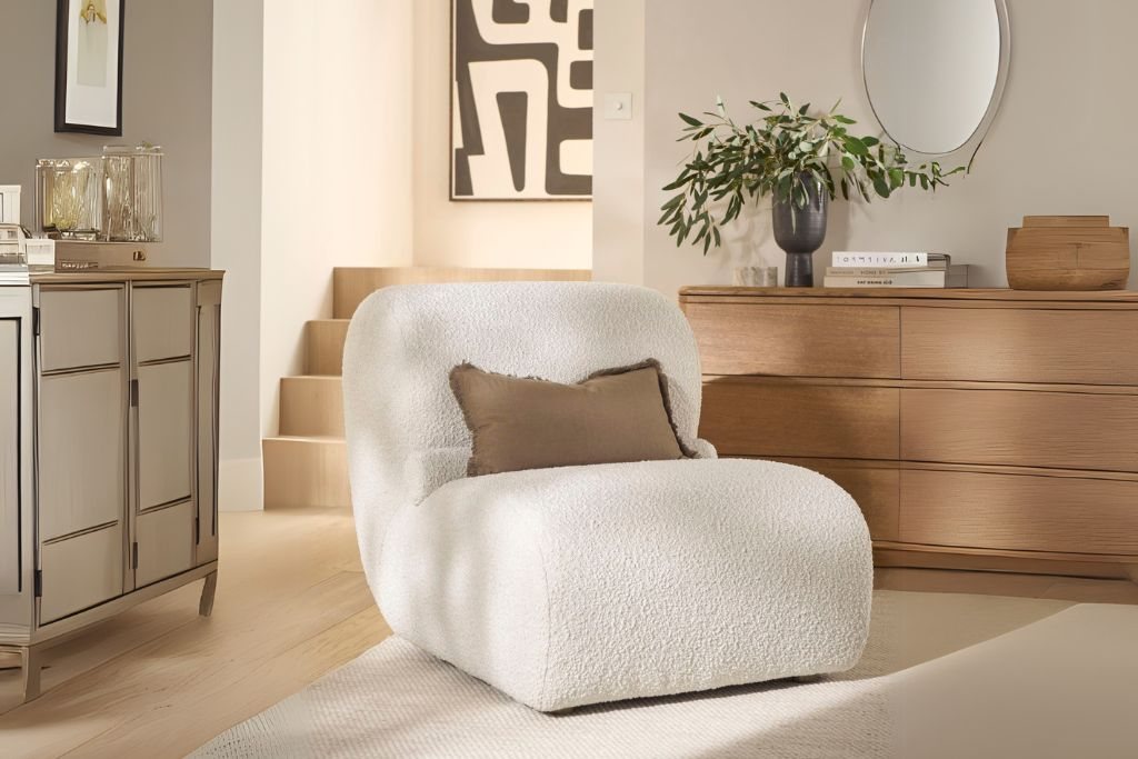 Balboa Boucle Chair - Cream White
