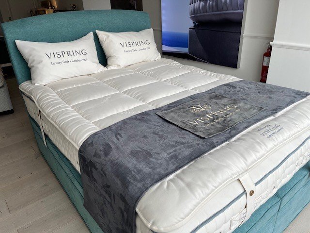 Vispring Europa Ottoman & Elba Headboard - King Size - Ex Display.