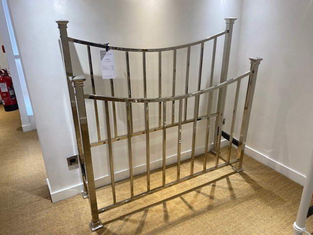 Sage Nickel Bedstead + Slatted Base - King Size - Ex Display
