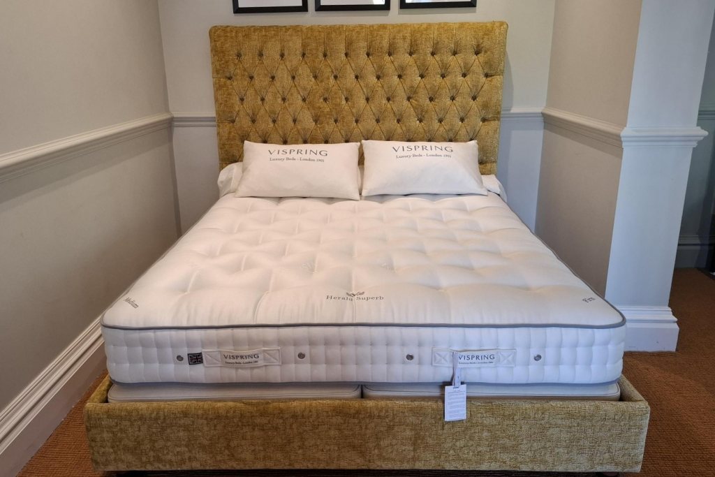 Emilia Grand Bedstead + Vispring Herald Set - Small Superking - Ex Display.