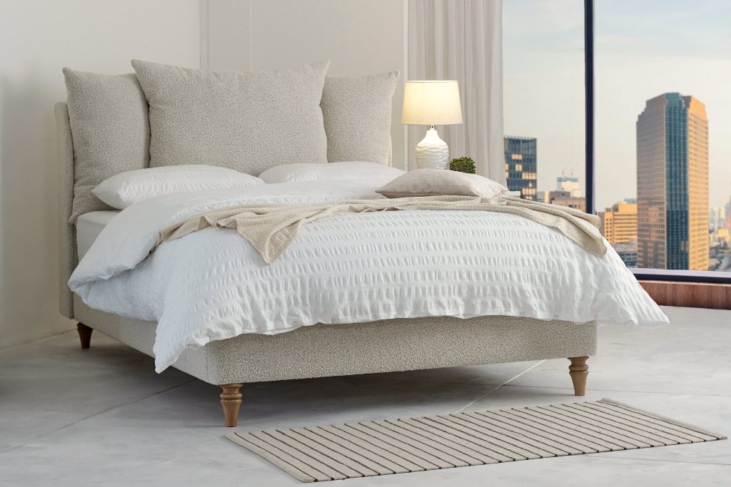 Calusa Boucle Upholstered Bed