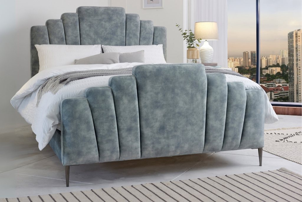 Inyo Upholstered Art Deco Bed