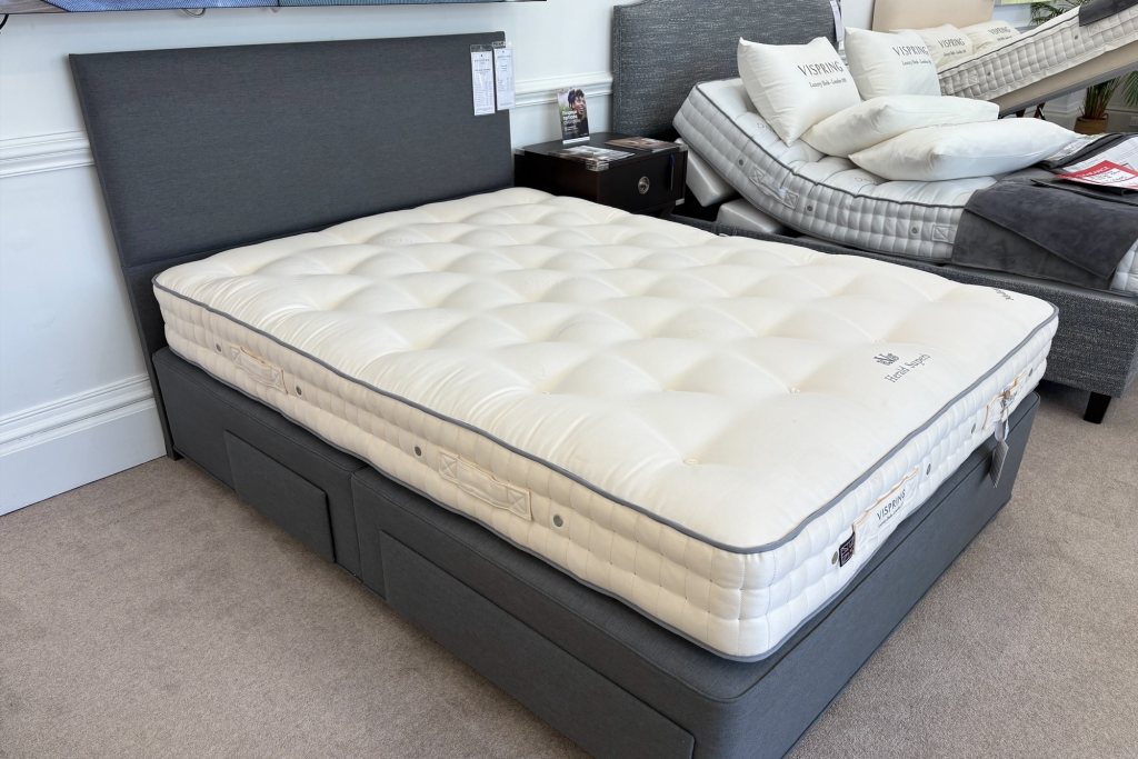 Vispring Herald Superb Draw Divan Set + Headboard - King Size - Ex Display