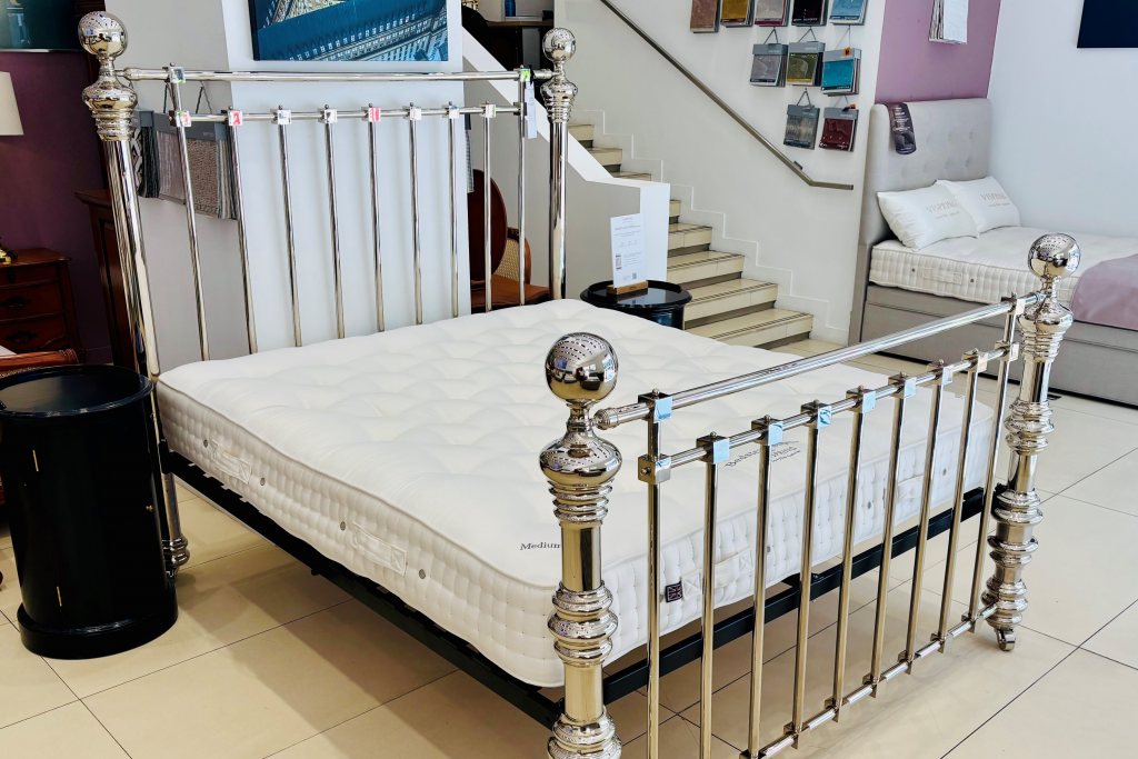 Dickens Bedstead with Slatted Base and Vispring Bedstead Superb - Ex Display