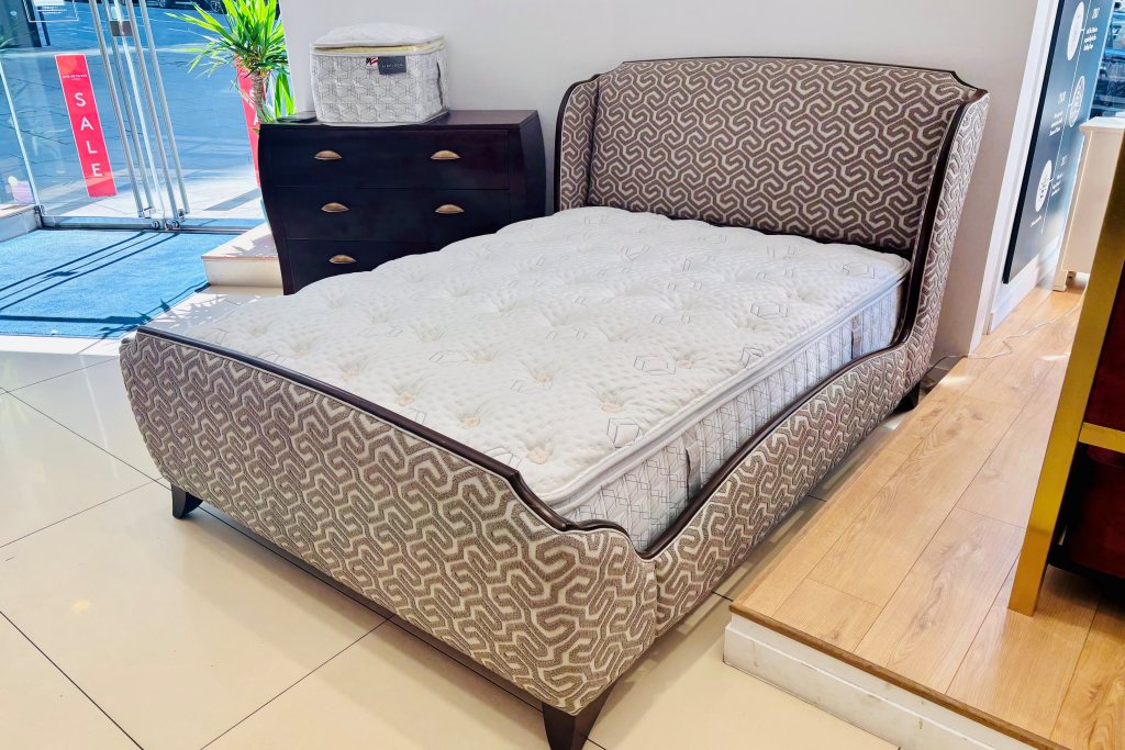Mayfair Upholstered Bedstead with Aireloom Malibu Mattress - Ex Dispay