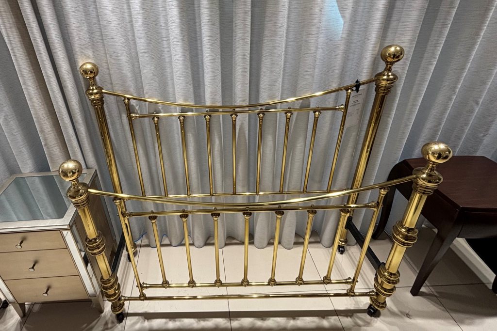 Austin Brass Bedstead with Slatted Base - Ex Display