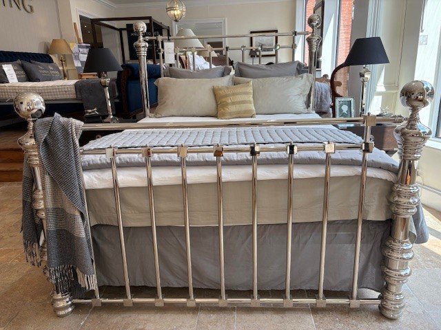 Dickens Nickel Bedstead & Slatted Base - Super King Size - Ex Display