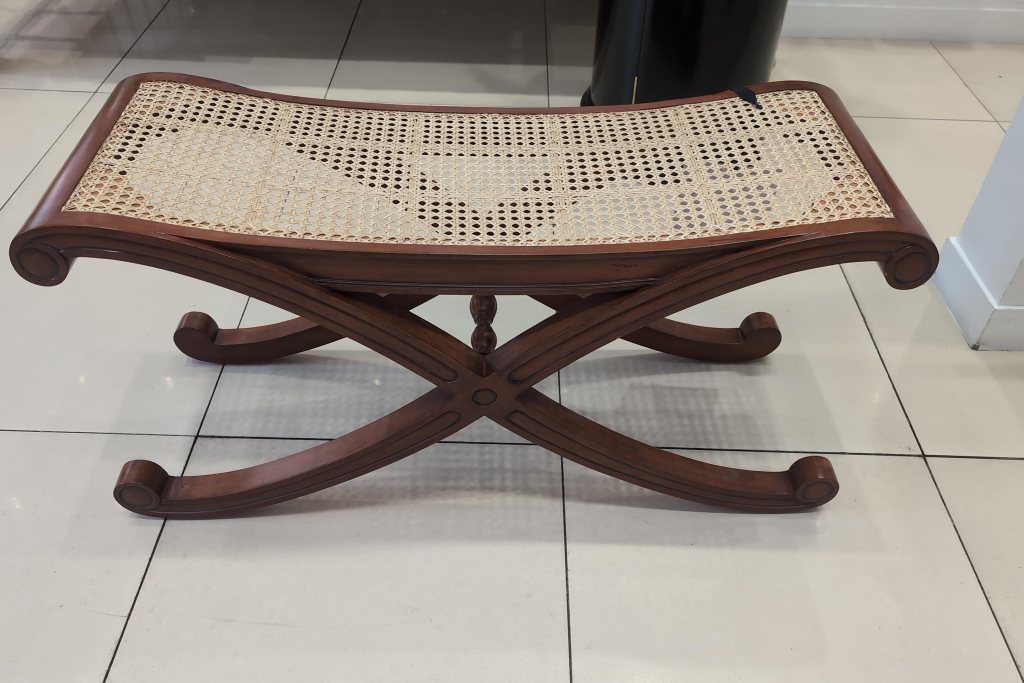 Louis XV Caned Bench - Ex Display