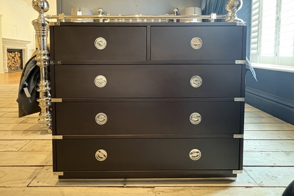 Greenwich 5 Drawer Chest - Black/Nickel - Ex Display