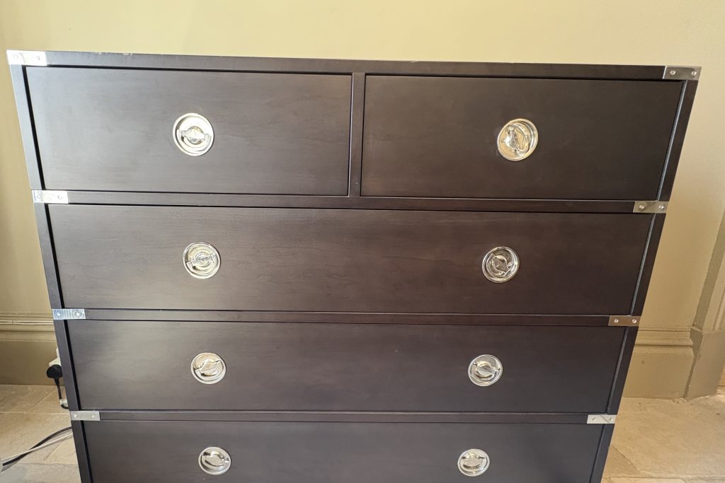 Greenwich 5 Draw Chest - Black/Nickel - Ex Display