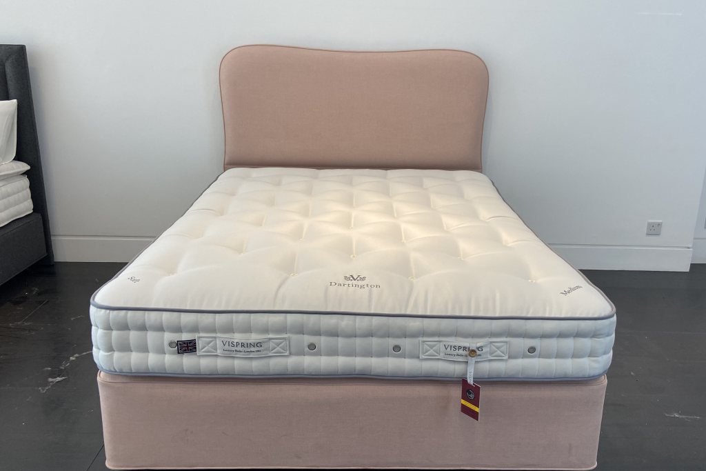 Vispring Prestige Divan & Lennox Headboard - king Size - Ex Display.