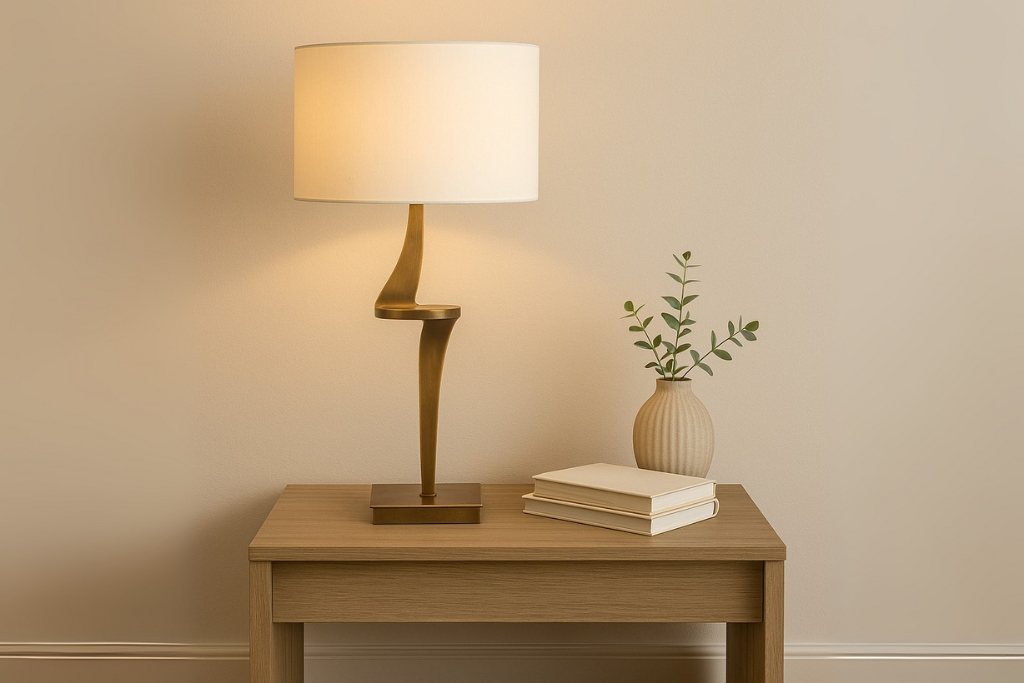 Barber Antique Brass Table Lamp