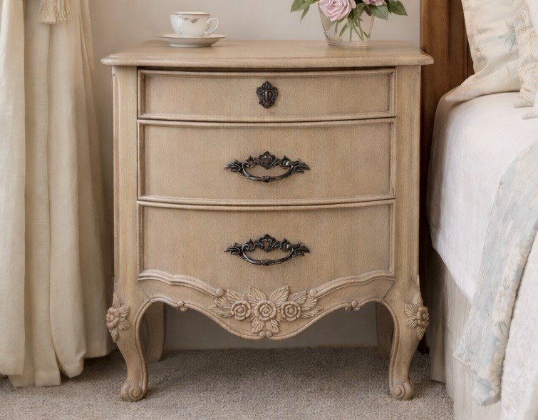 Louis XV Bedside Chest X 2  -  Ex Display