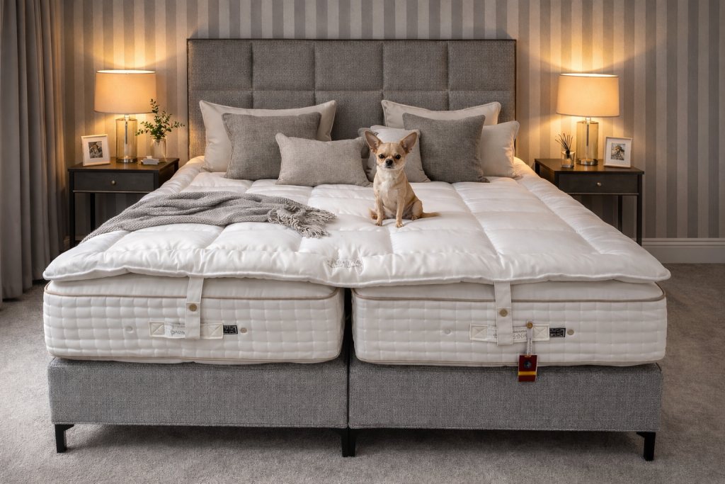 Vispring Opulence Divan Set & Topper - Large Emperor - Ex Display. Vispring Opulence Divan Set & Topper - Large Emperor - Ex Display.