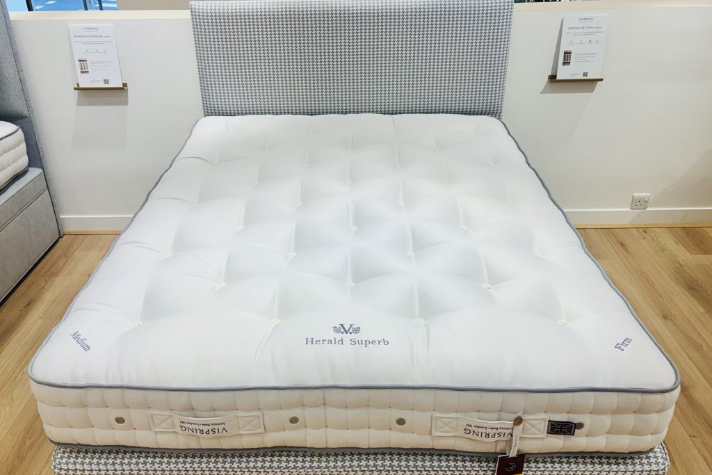 Vispring Herald Superb Divan Set - King Size - Ex Display. Vispring Herald Superb Divan Set - King Size - Ex Display.