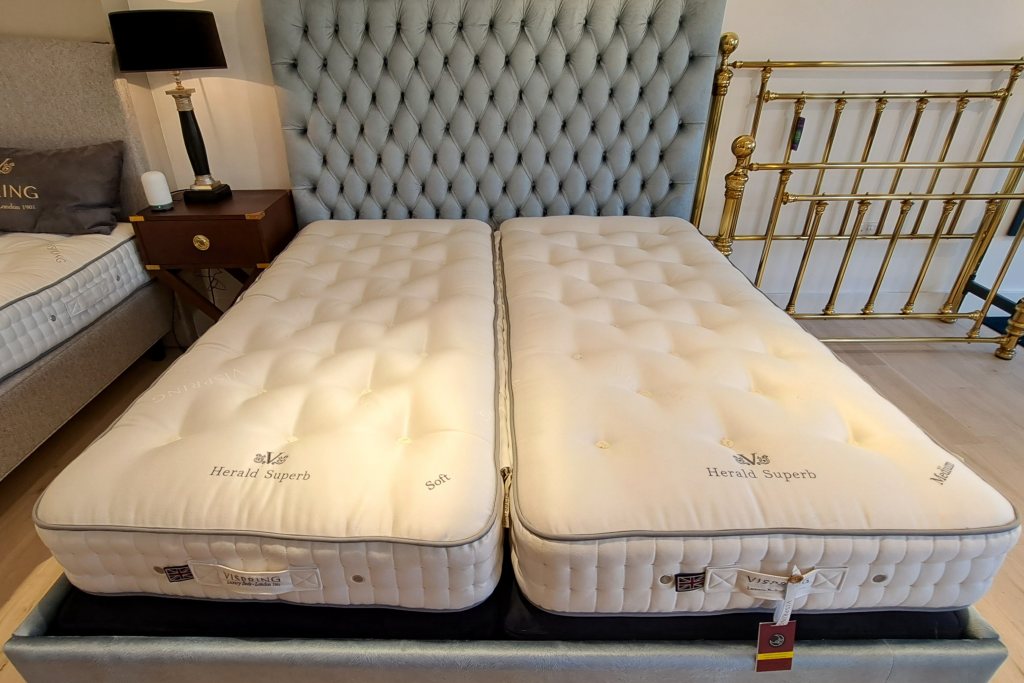 Emilia Grand Bedstead & Vispring Herald Divan Set - Superking - Ex Display.
