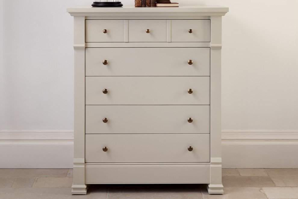 Manoir Painted Chest Of Drawers Brass Handles