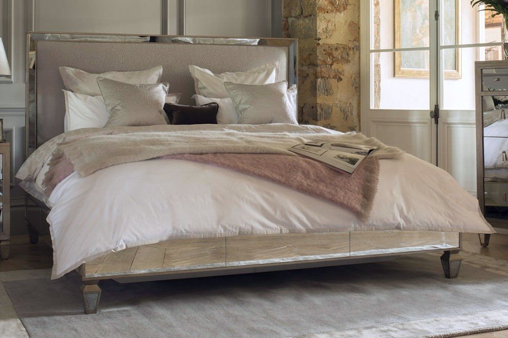 Bayswater Mirrored Upholstered Bed