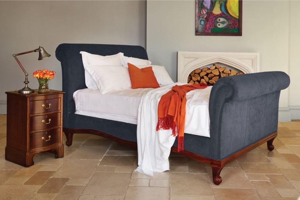 Bonaparte Upholstered Bed - Cortona - Cobalt